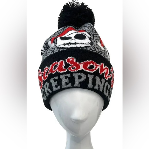 Disney *NWT* Tim Burton's Nightmare Before Christmas Pom Beanie Hat - Picture 2 of 6
